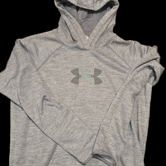 Under Armour Tops - Under Armour Gray Hoodie With Thumbholes